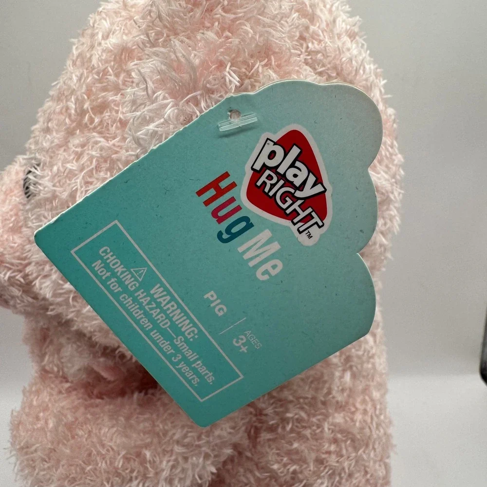 Walgreens Play Right Hug Me Plush Pink Curly Pig Holding Piglet Stuffed Animal